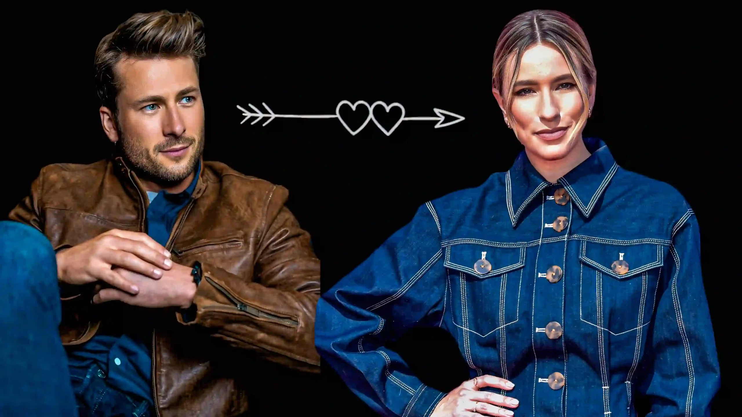 Glen Powell and Renee Bargh